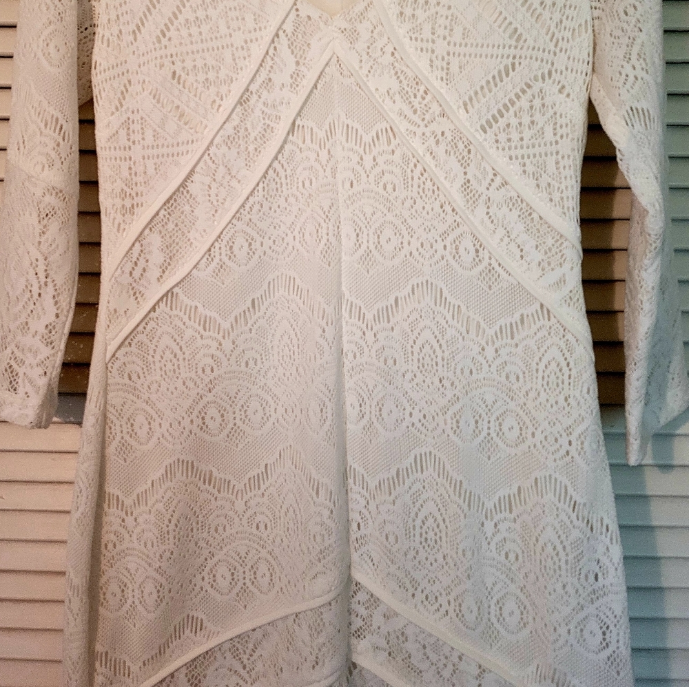 Forever 21 White Lace Midi Dress - Picture 4 of 11